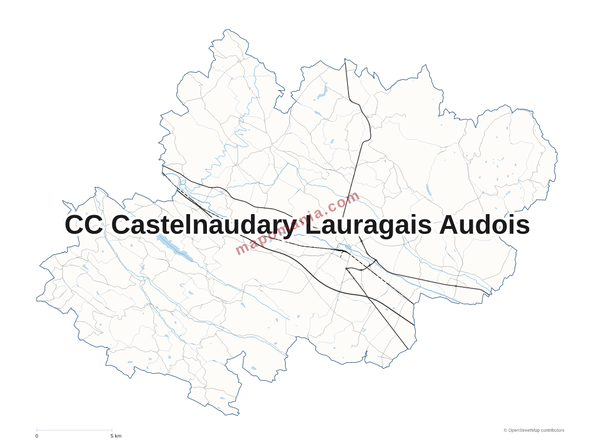 Carte de CC Castelnaudary Lauragais Audois à personnaliser