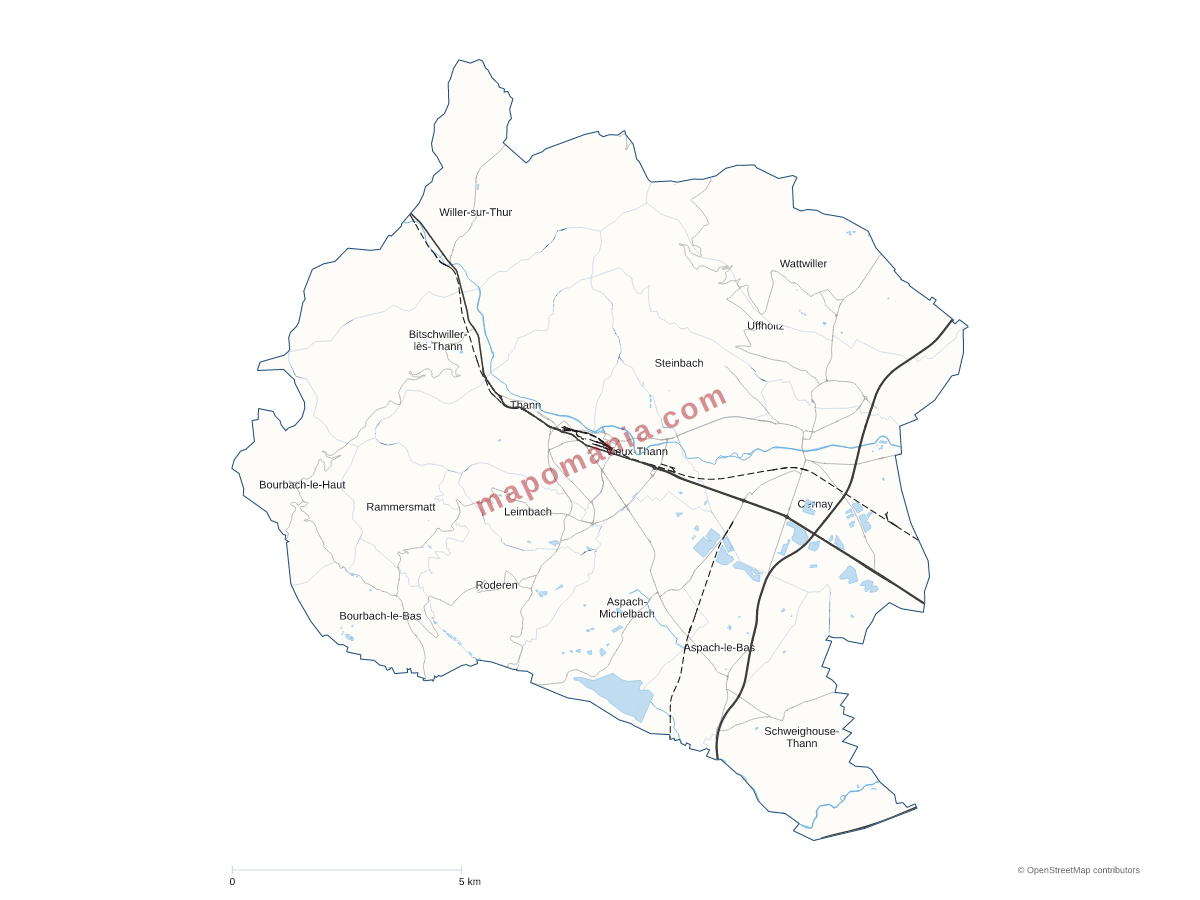 Carte de CC de Thann-Cernay à personnaliser