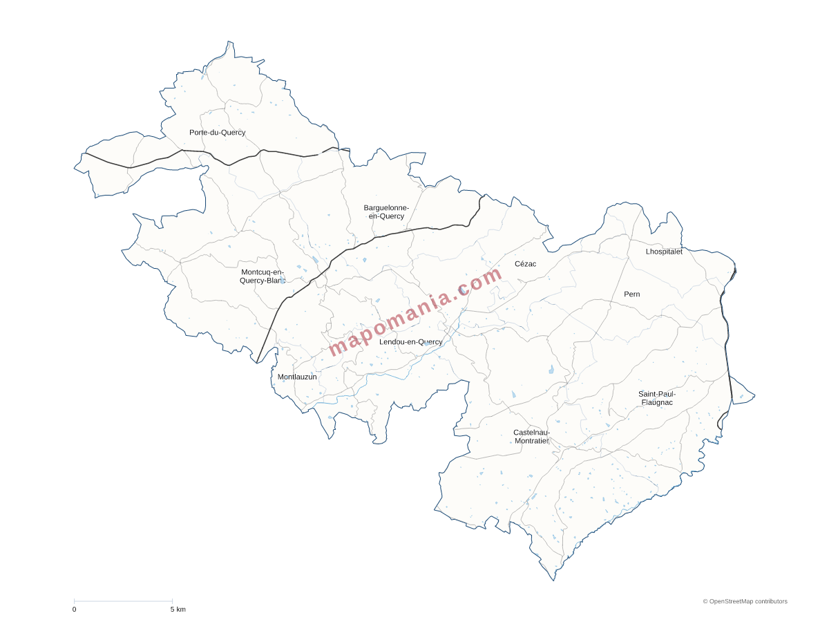 Carte de CC du Quercy Blanc à personnaliser