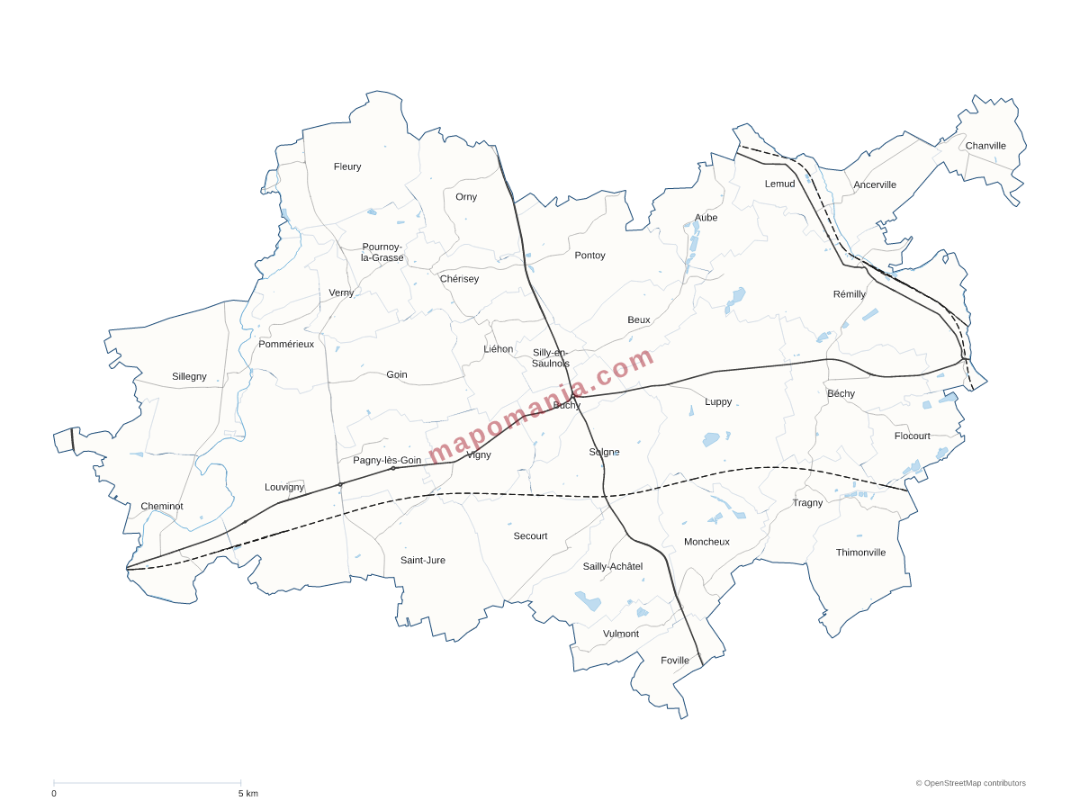 Carte de CC du Sud Messin à personnaliser