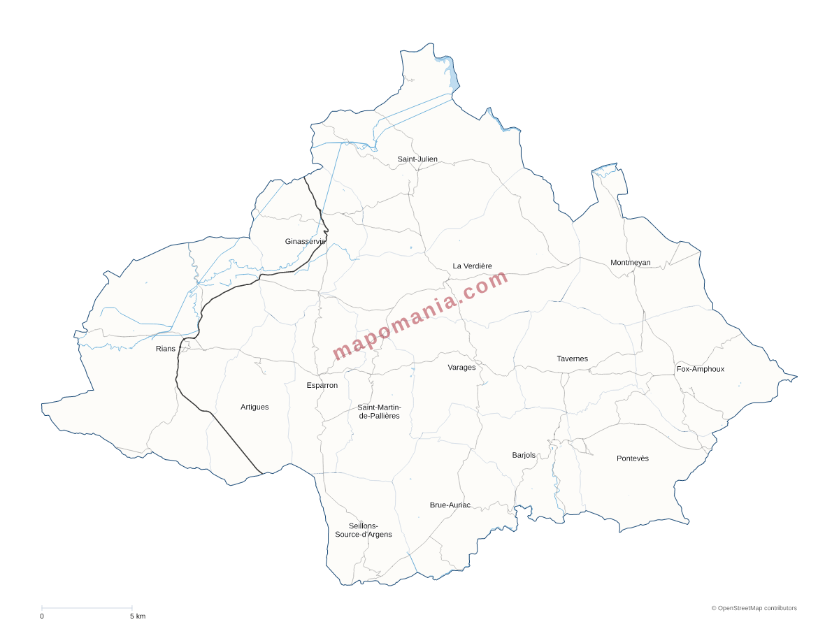 Carte de CC Provence Verdon à personnaliser