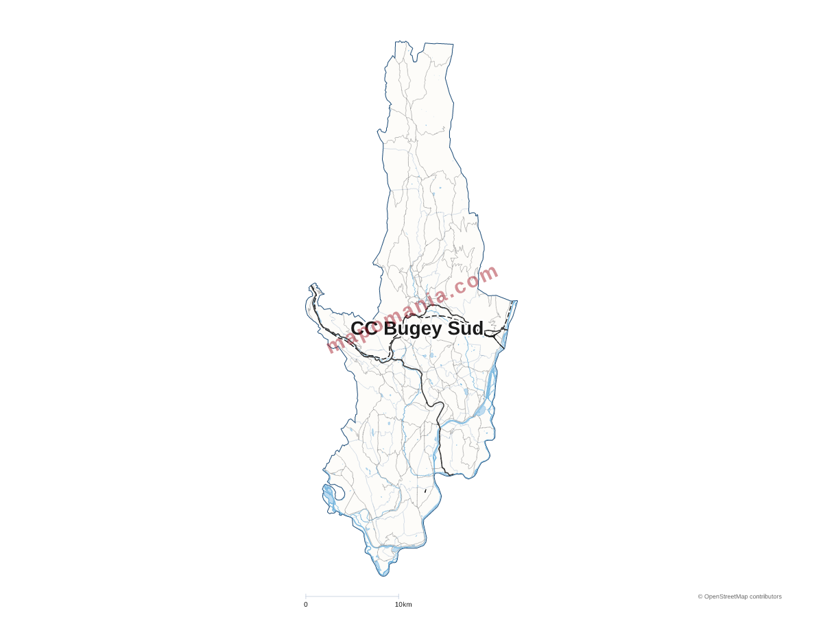 Carte de CC Bugey Sud à personnaliser