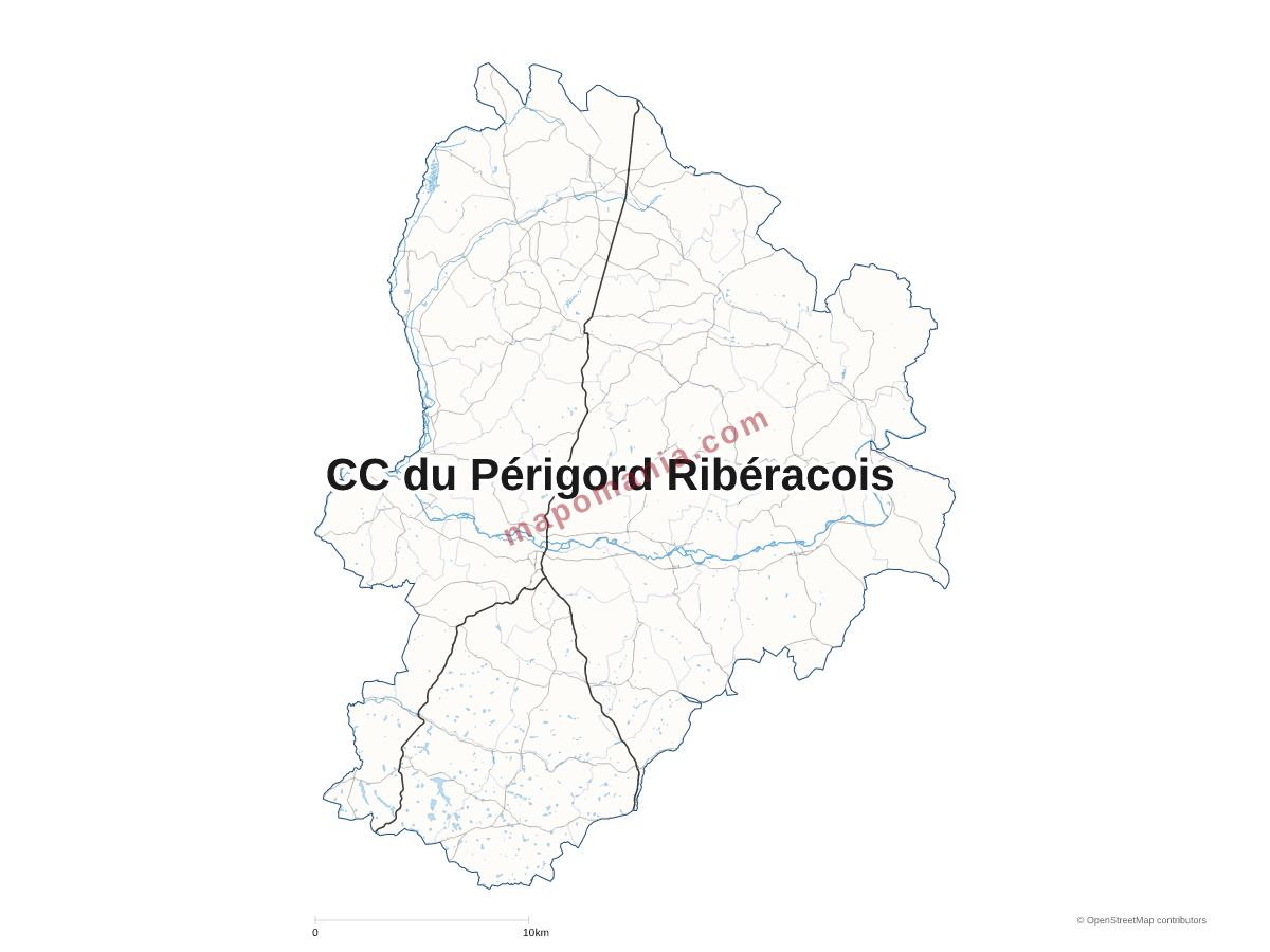 Carte de CC du Périgord Ribéracois à personnaliser