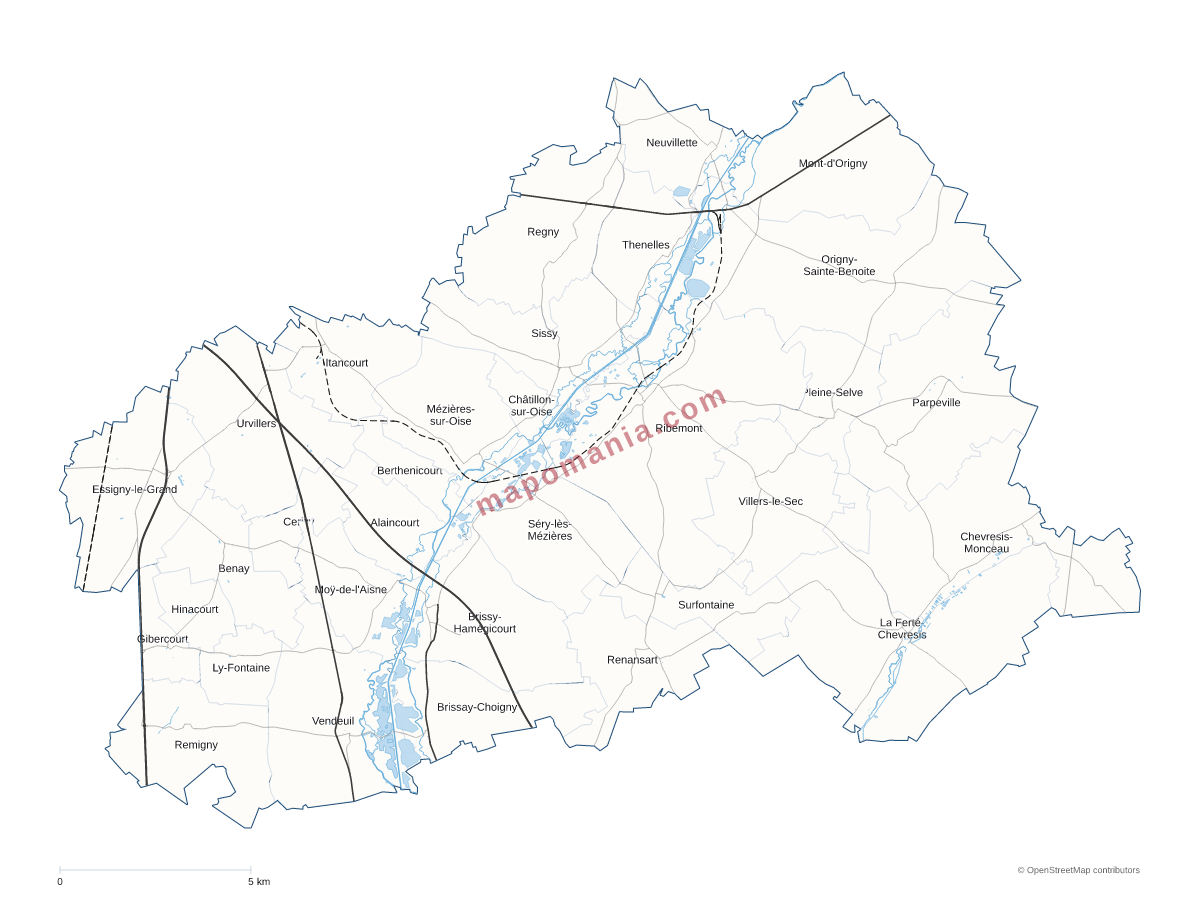 Carte de CC du Val de l'Oise à personnaliser
