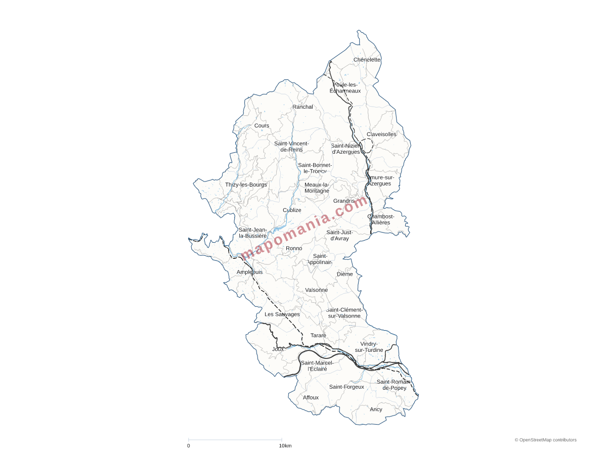 Carte de CA de l'Ouest Rhodanien à personnaliser