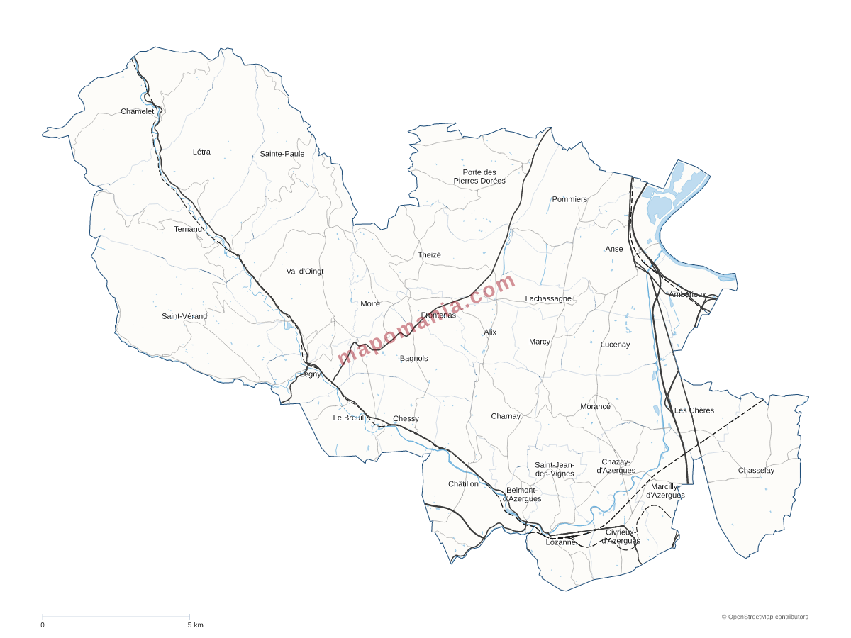 Carte de CC Beaujolais Pierres Dorées à personnaliser