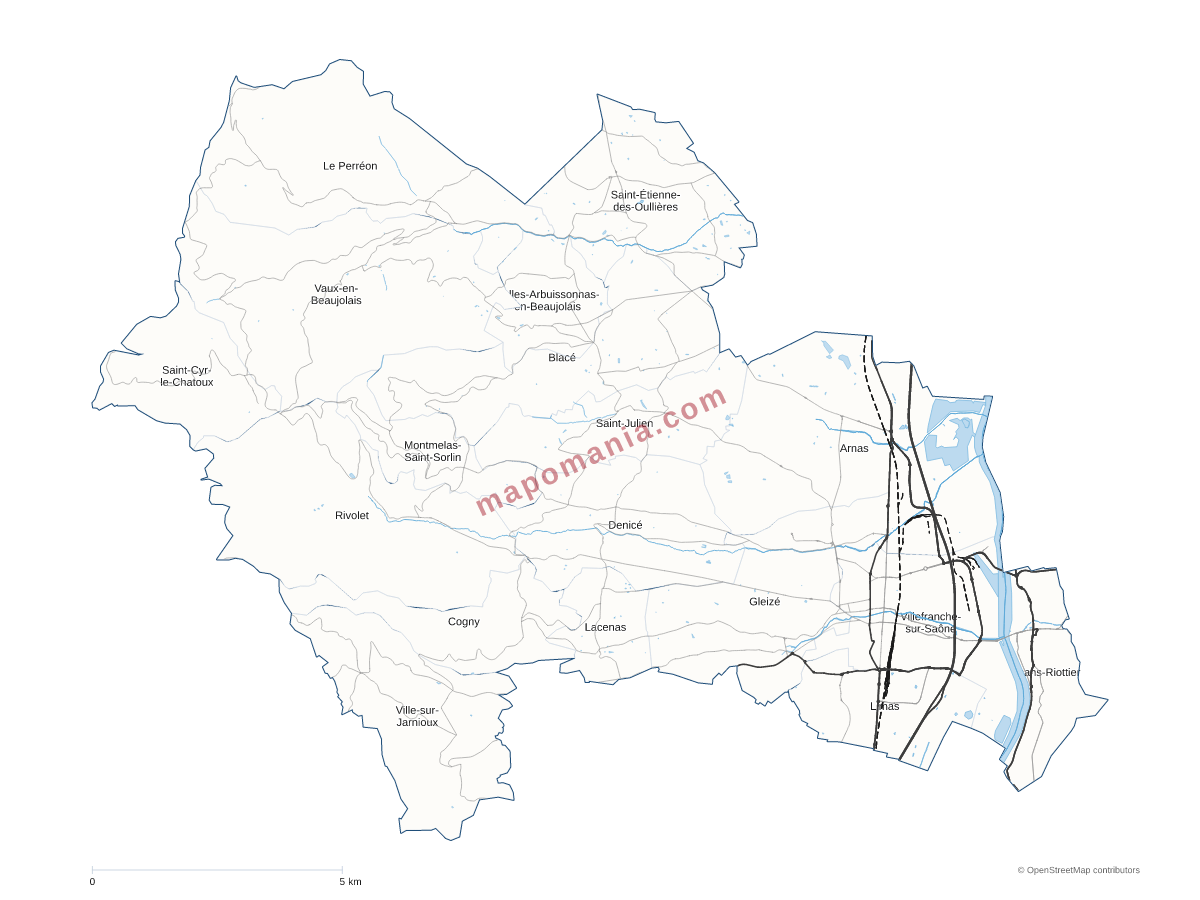 Carte de CA Villefranche Beaujolais Saône à personnaliser