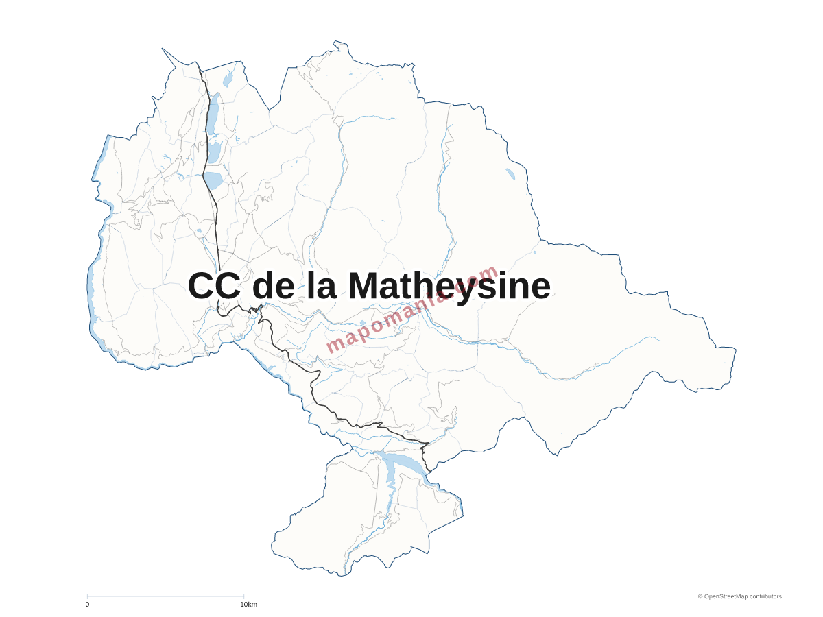 Carte de CC de la Matheysine à personnaliser