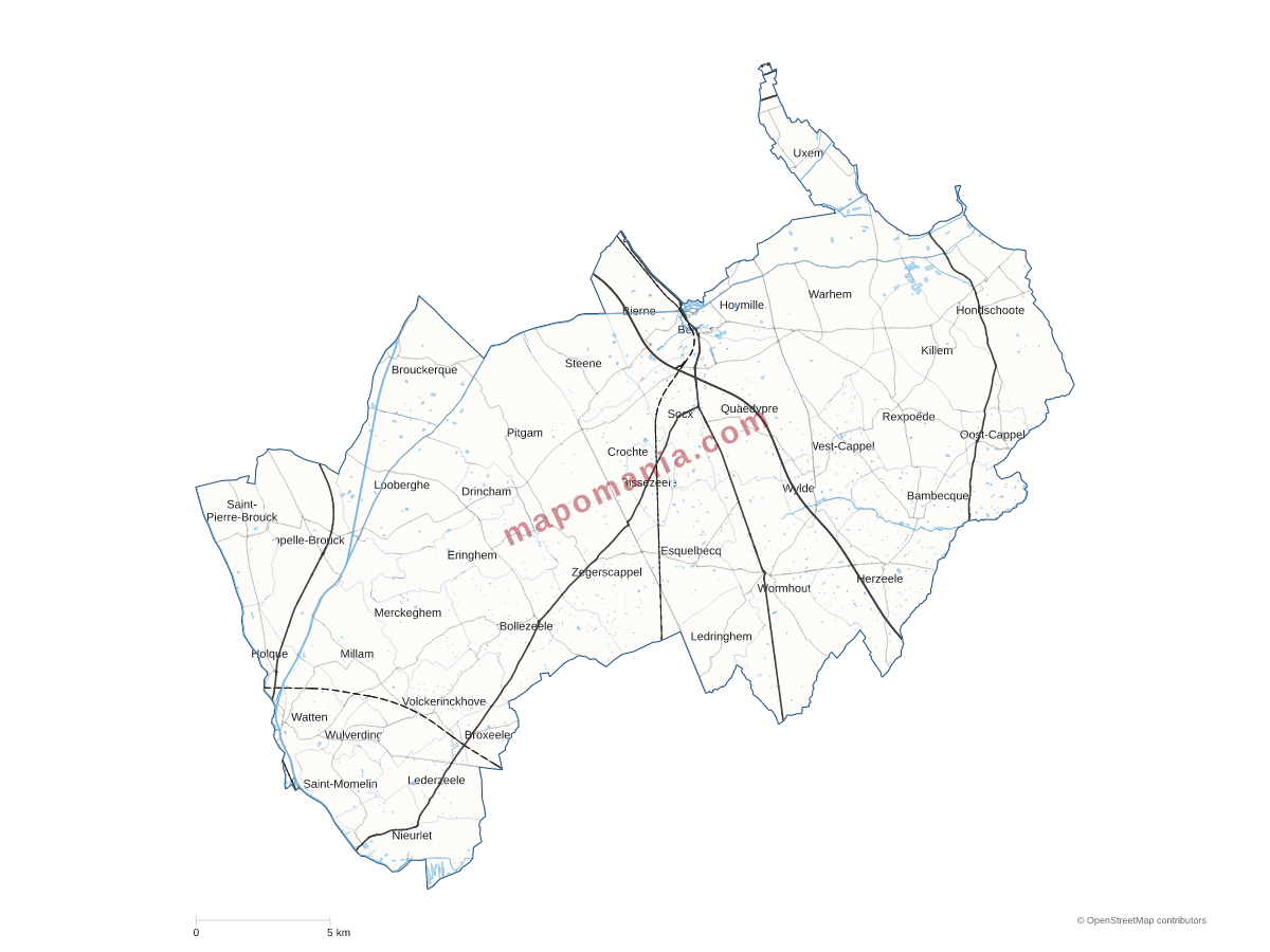Carte de CC des Hauts de Flandre à personnaliser