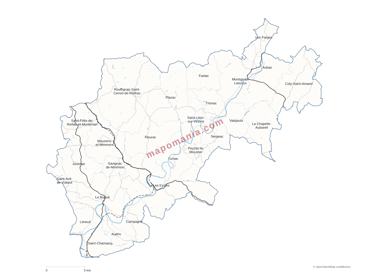 Carte de CC de la Vallée de l'Homme à personnaliser