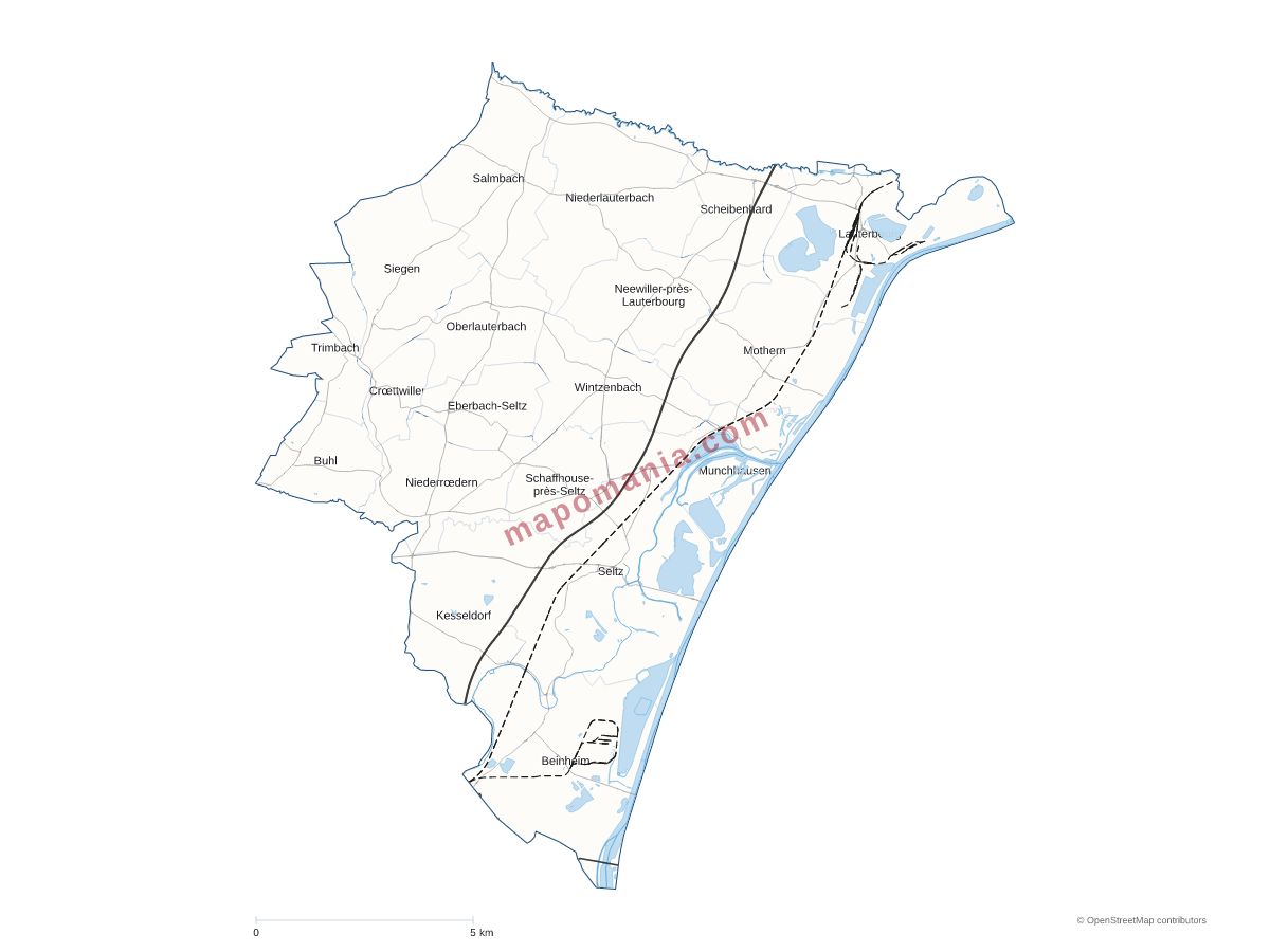 Carte de CC de la Plaine du Rhin à personnaliser