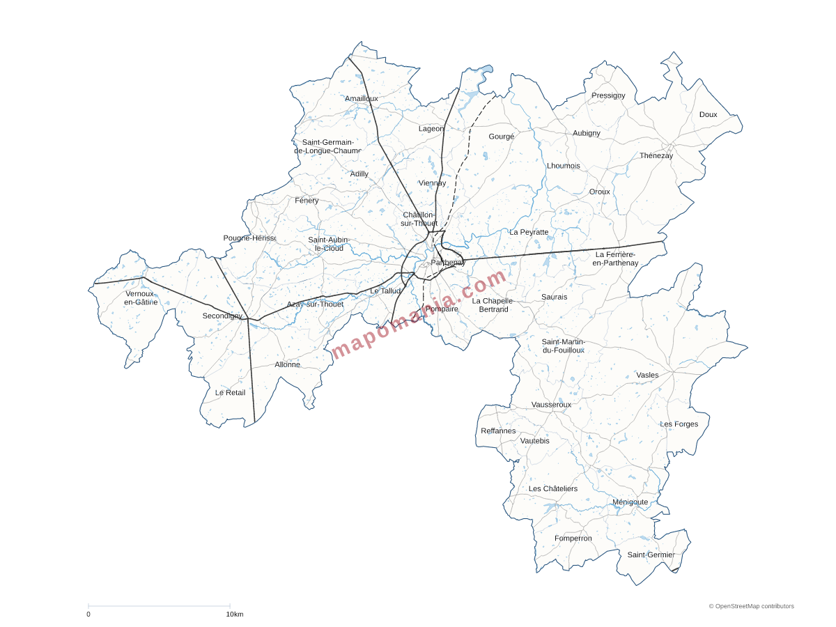 Carte de CC de Parthenay-Gâtine à personnaliser