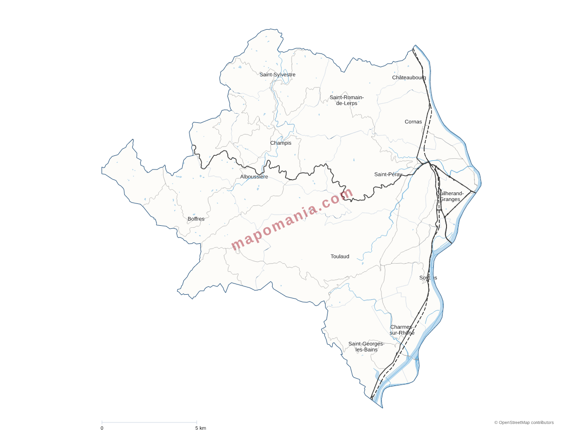 Carte de CC Rhône Crussol à personnaliser