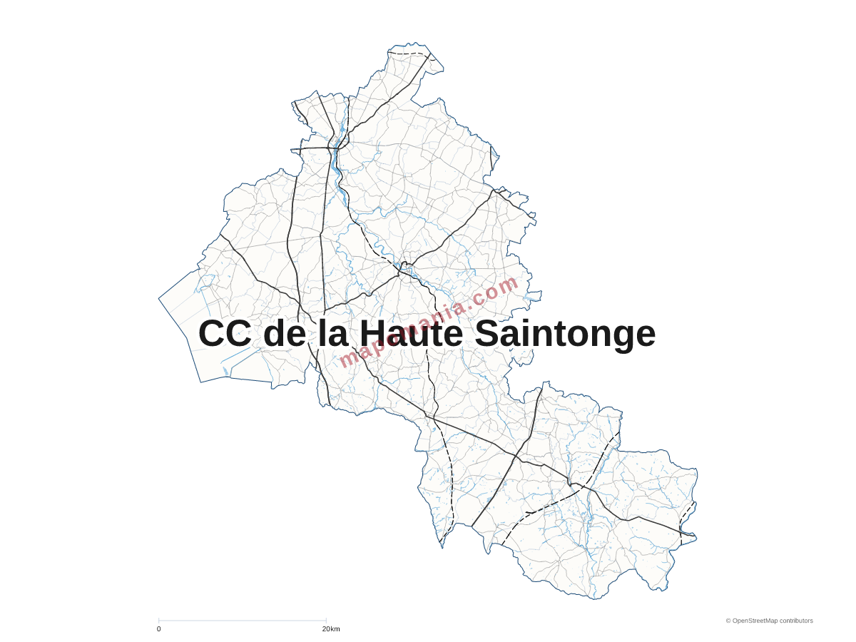 Carte de CC de la Haute Saintonge à personnaliser