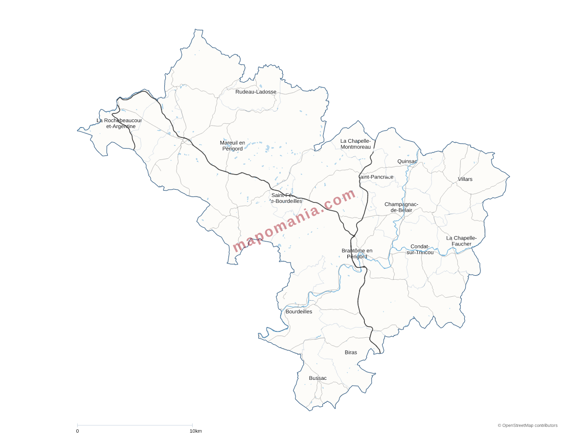 Carte de CC Dronne et Belle à personnaliser