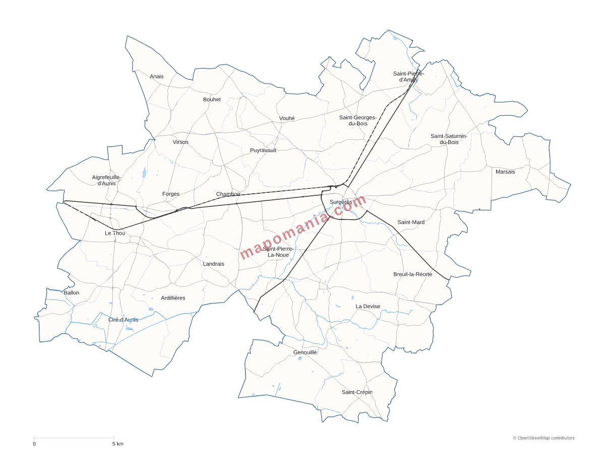 Carte de CC Aunis Sud à personnaliser