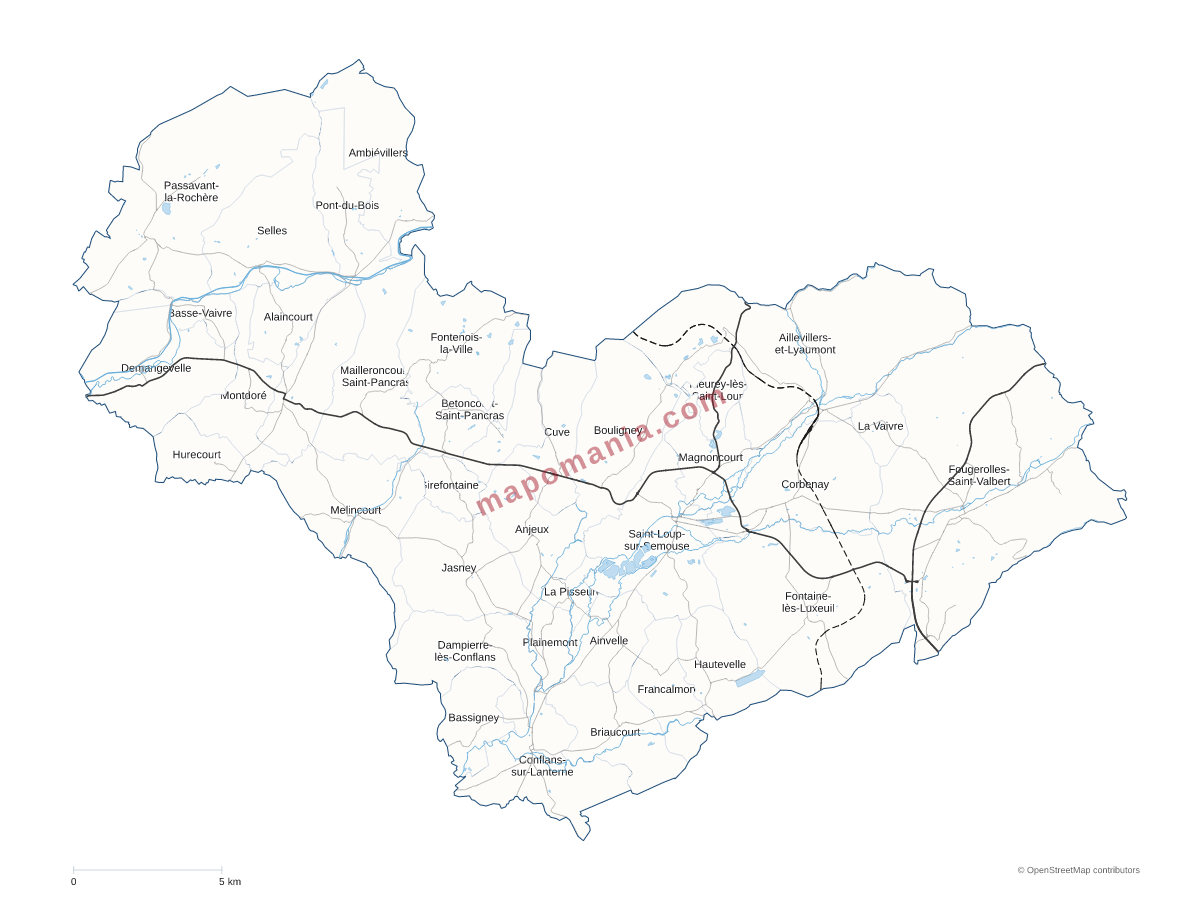Carte de CC de la Haute Comté à personnaliser