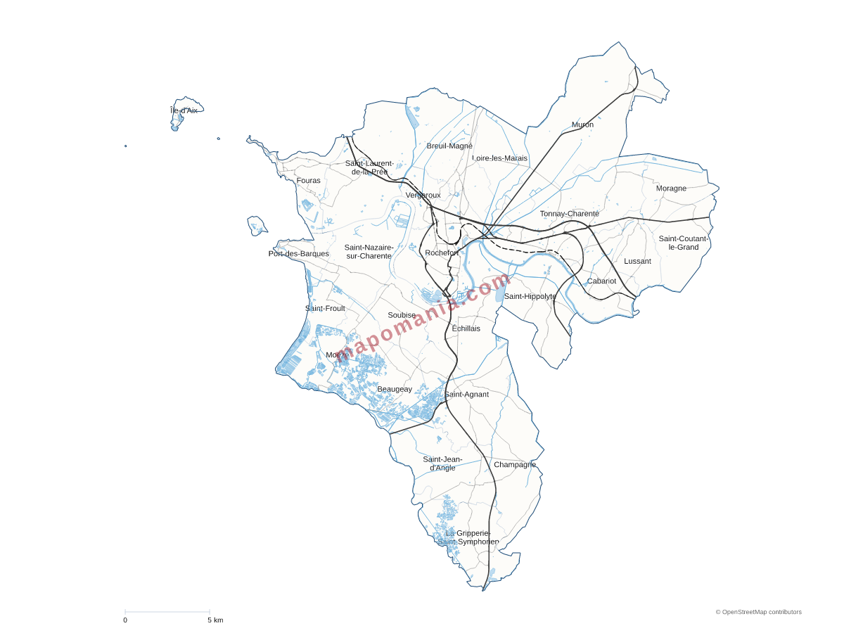 Carte de CA Rochefort Océan à personnaliser