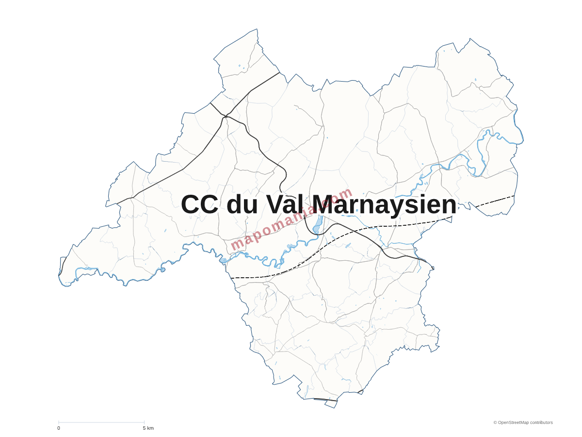 Carte de CC du Val Marnaysien à personnaliser