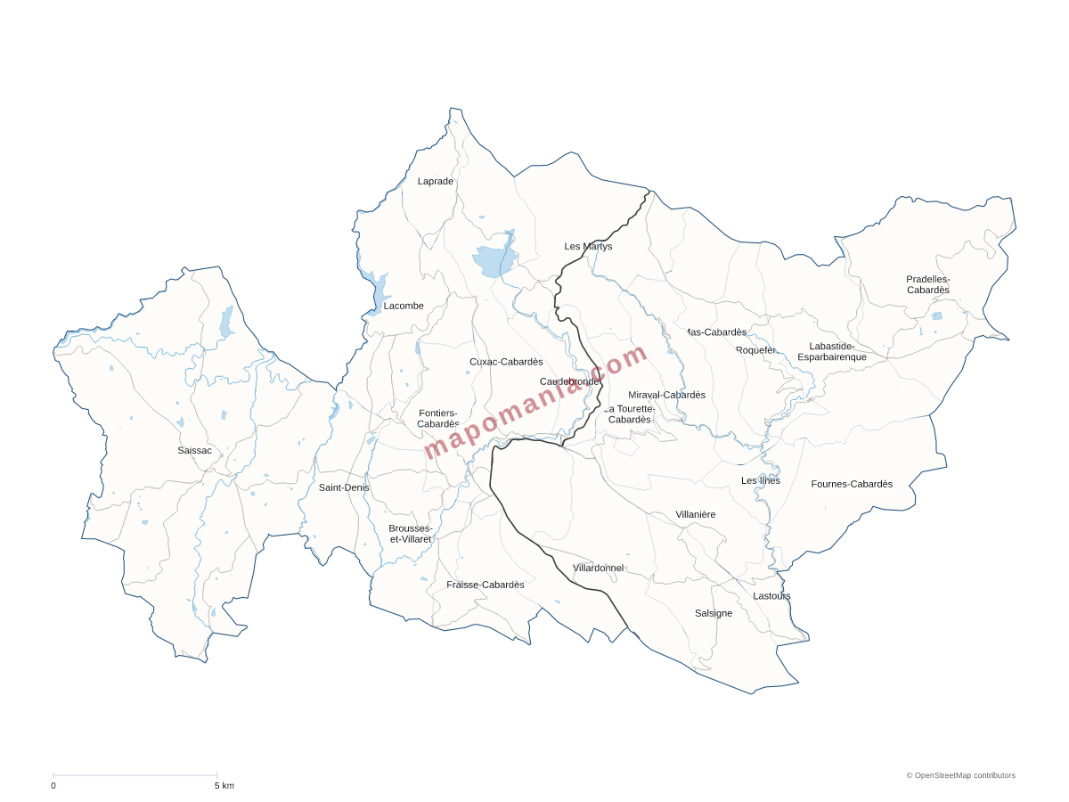 Carte de CC de la Montagne Noire à personnaliser
