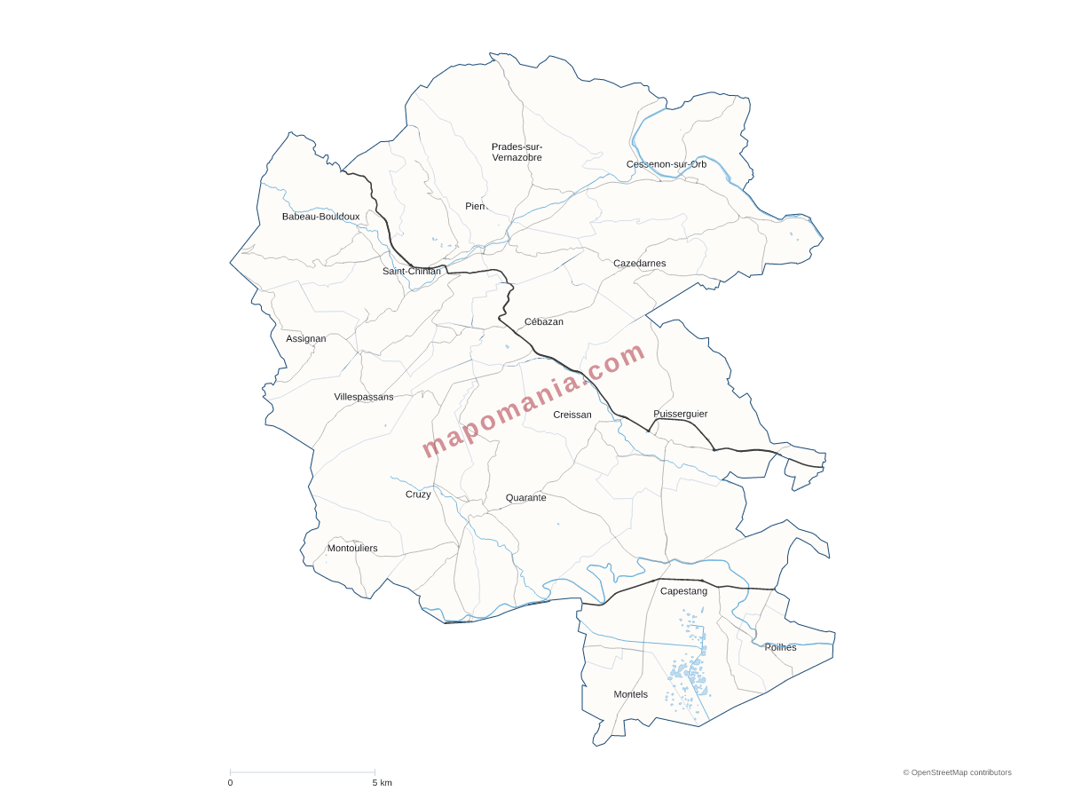 Carte de CC Sud-Hérault à personnaliser