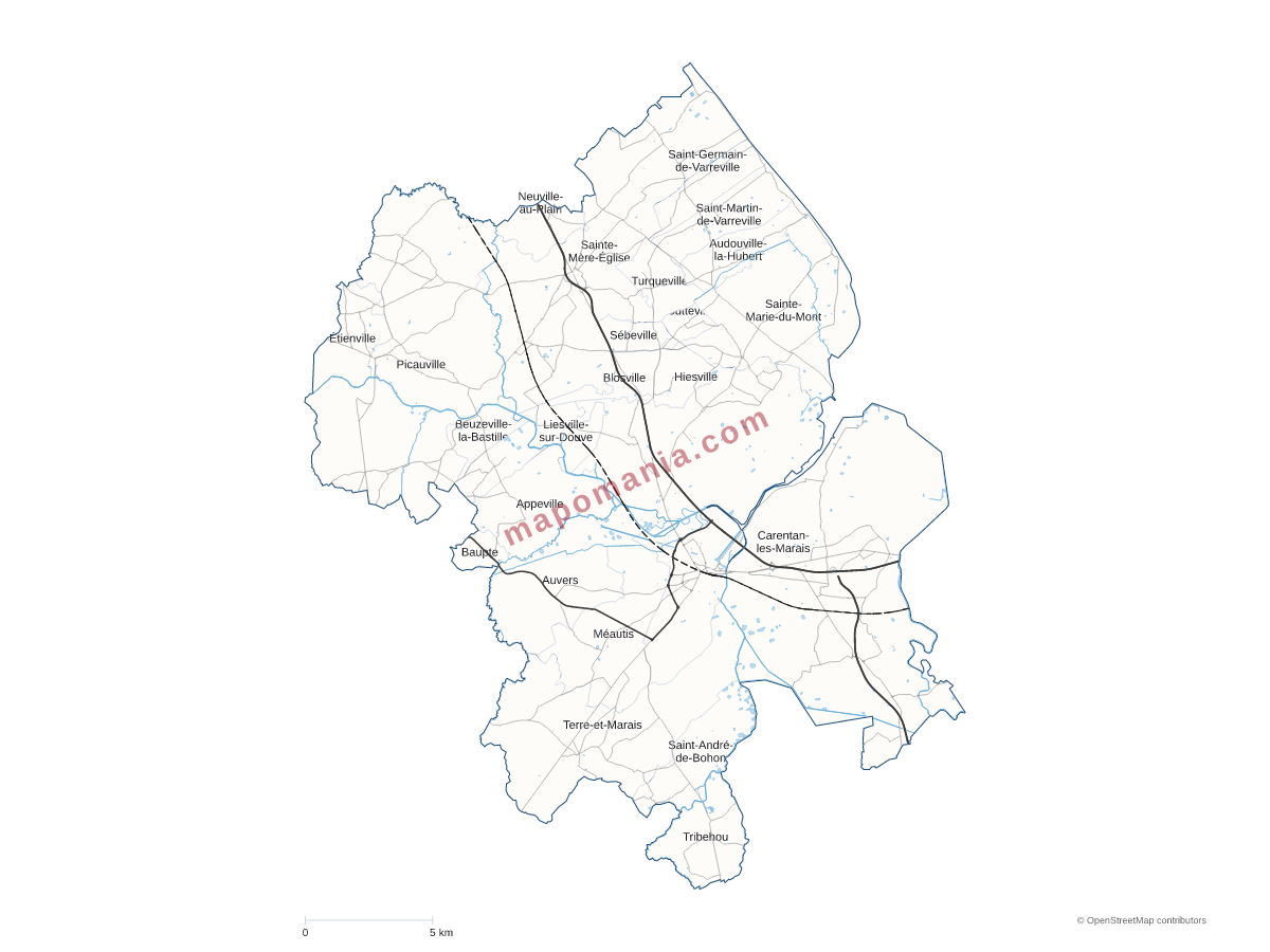 Carte de CC de la Baie du Cotentin à personnaliser