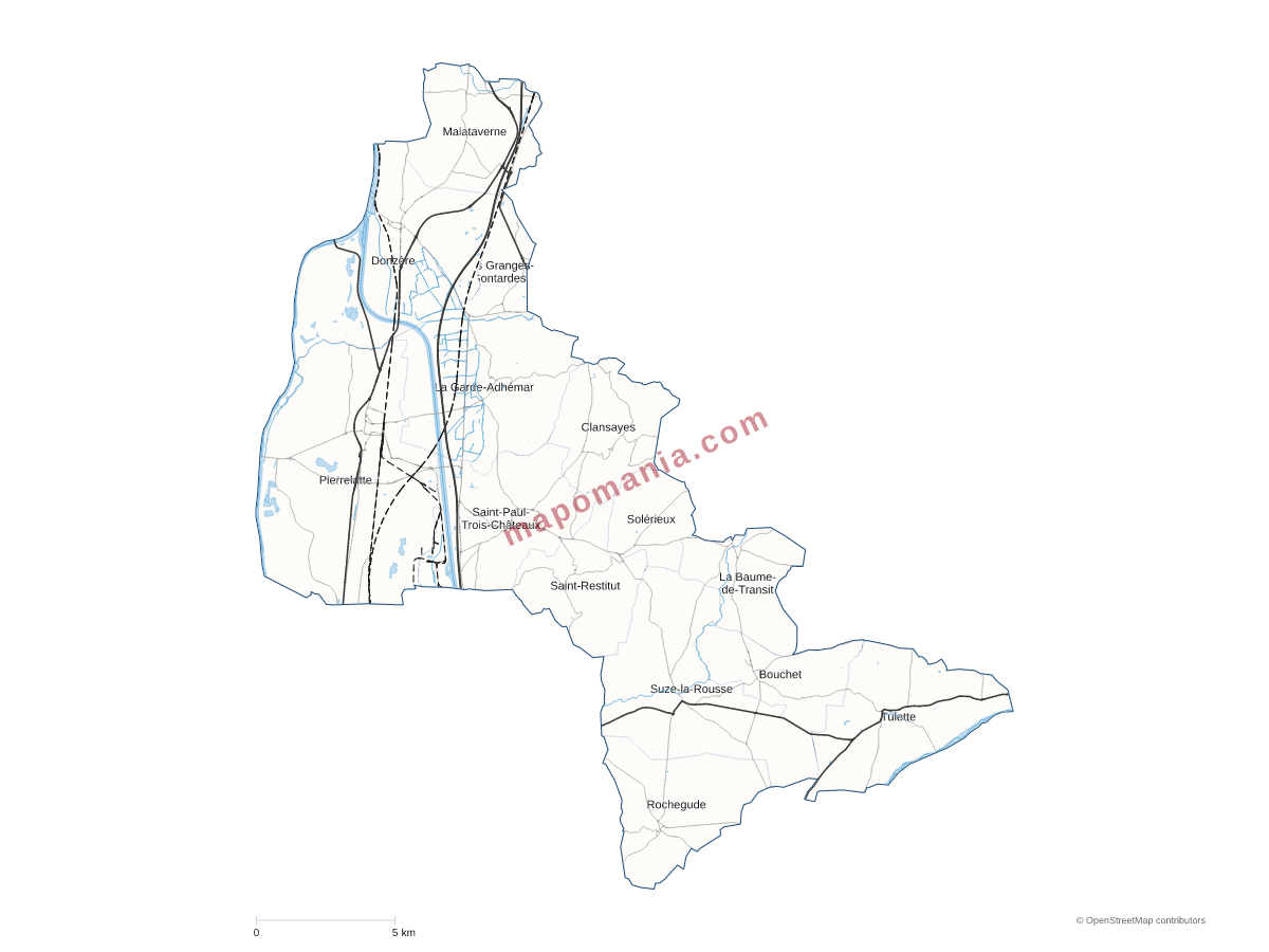 Carte de CC Drôme Sud Provence à personnaliser