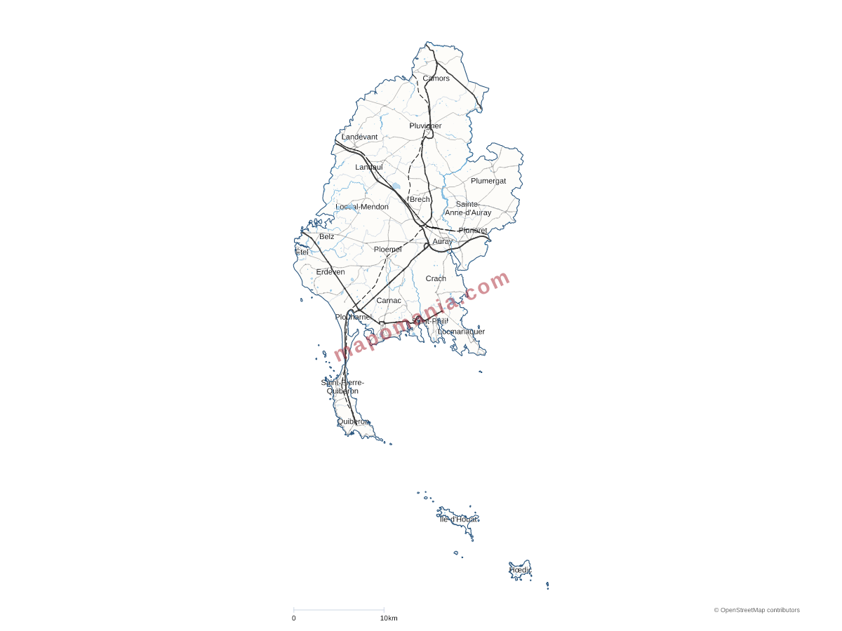 Carte de CC Auray Quiberon Terre Atlantique à personnaliser