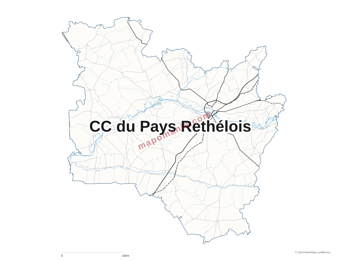 Carte de CC du Pays Rethélois à personnaliser