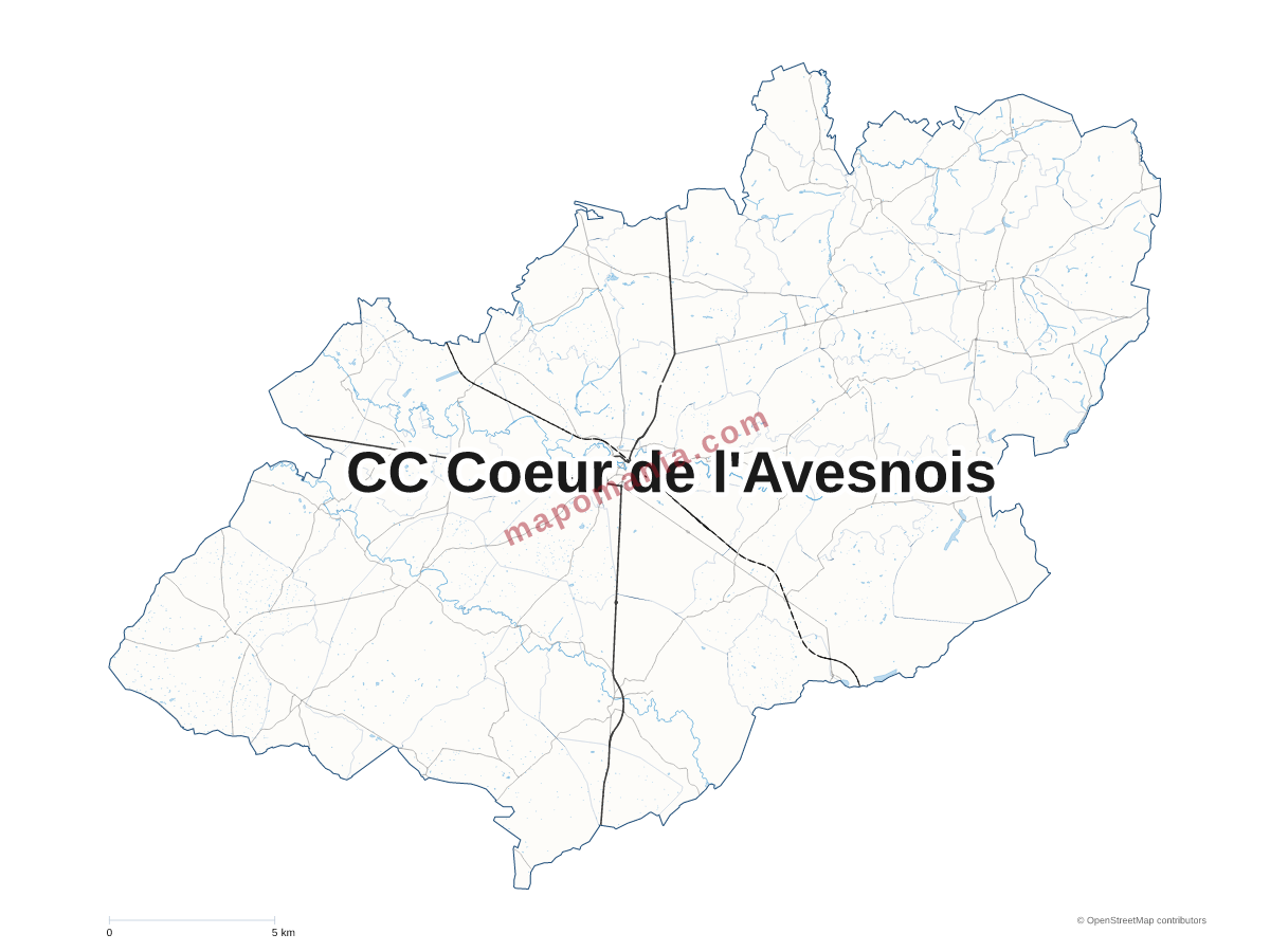 Carte de CC Coeur de l'Avesnois à personnaliser