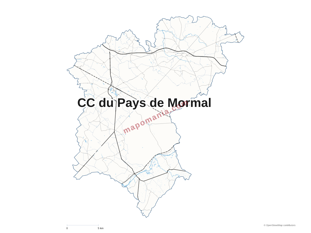 Carte de CC du Pays de Mormal à personnaliser
