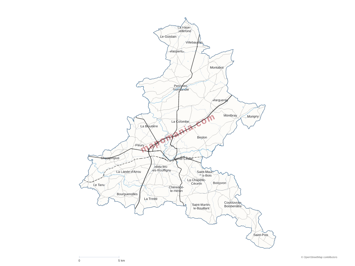 Carte de CC de Villedieu Intercom à personnaliser