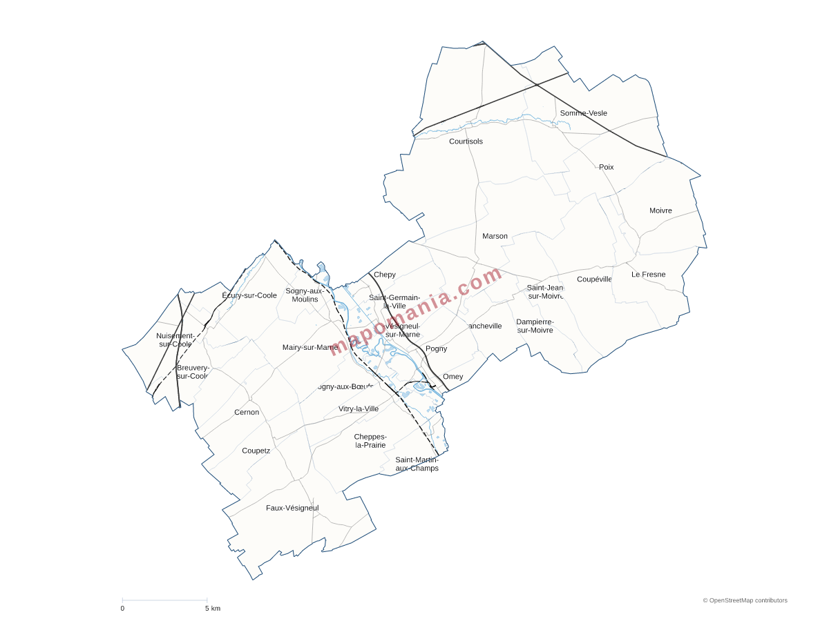Carte de CC de la Moivre à la Coole à personnaliser