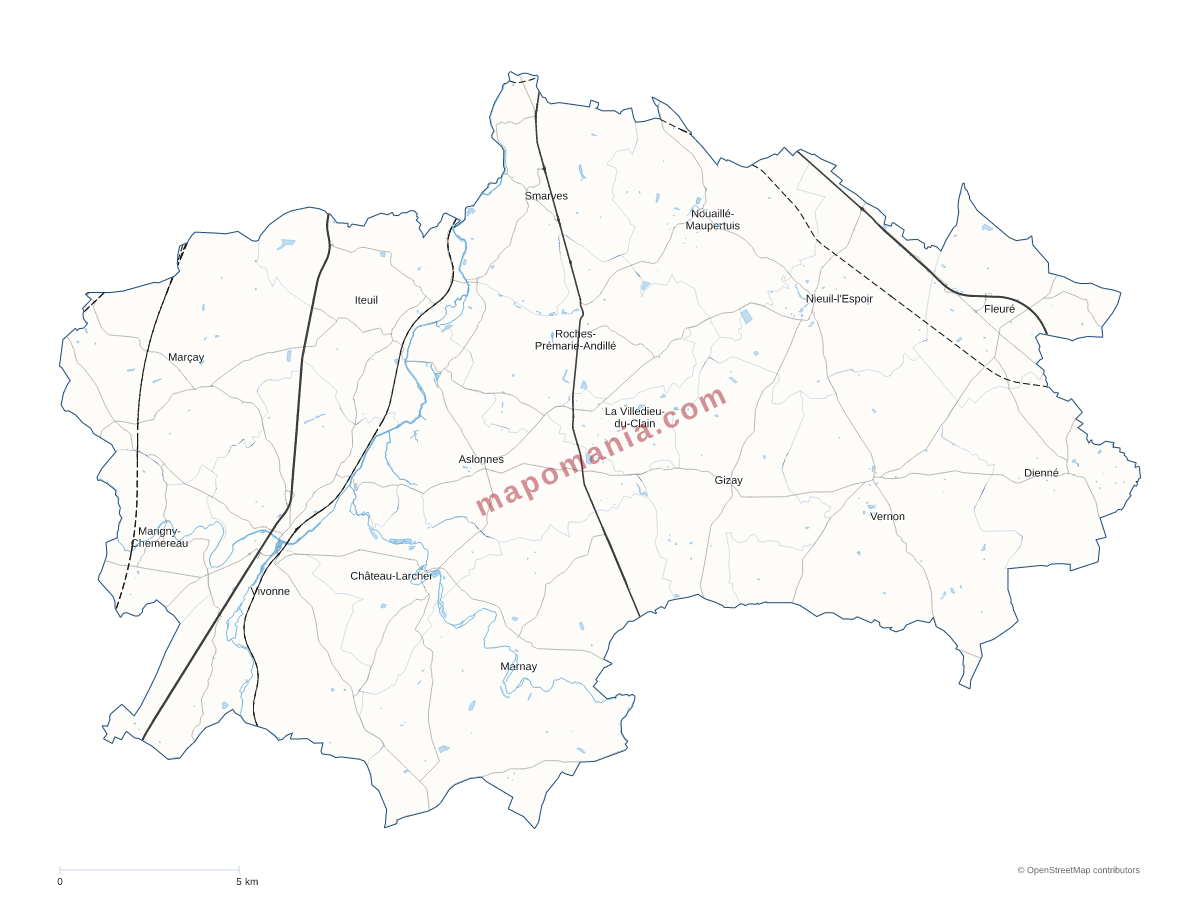 Carte de CC des Vallées du Clain à personnaliser