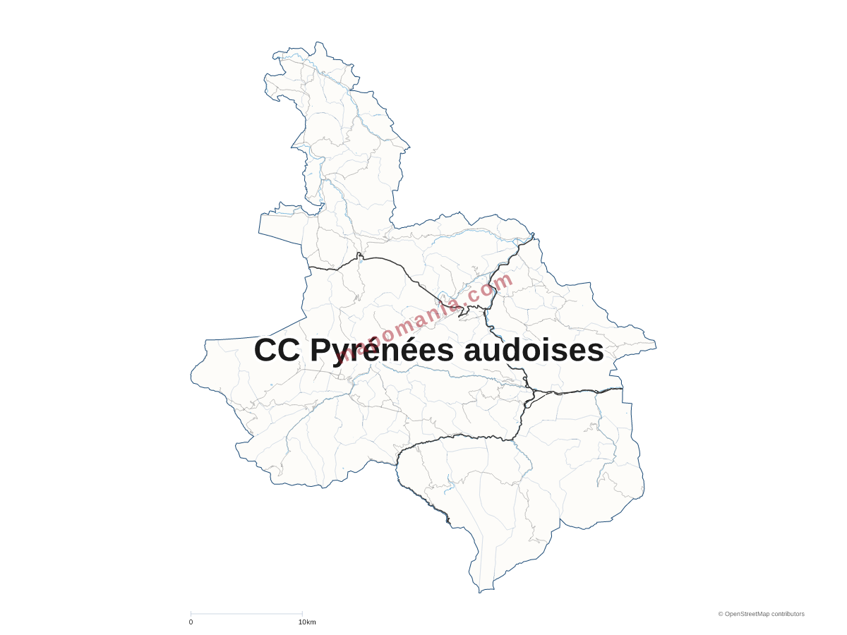 Carte de CC Pyrénées audoises à personnaliser