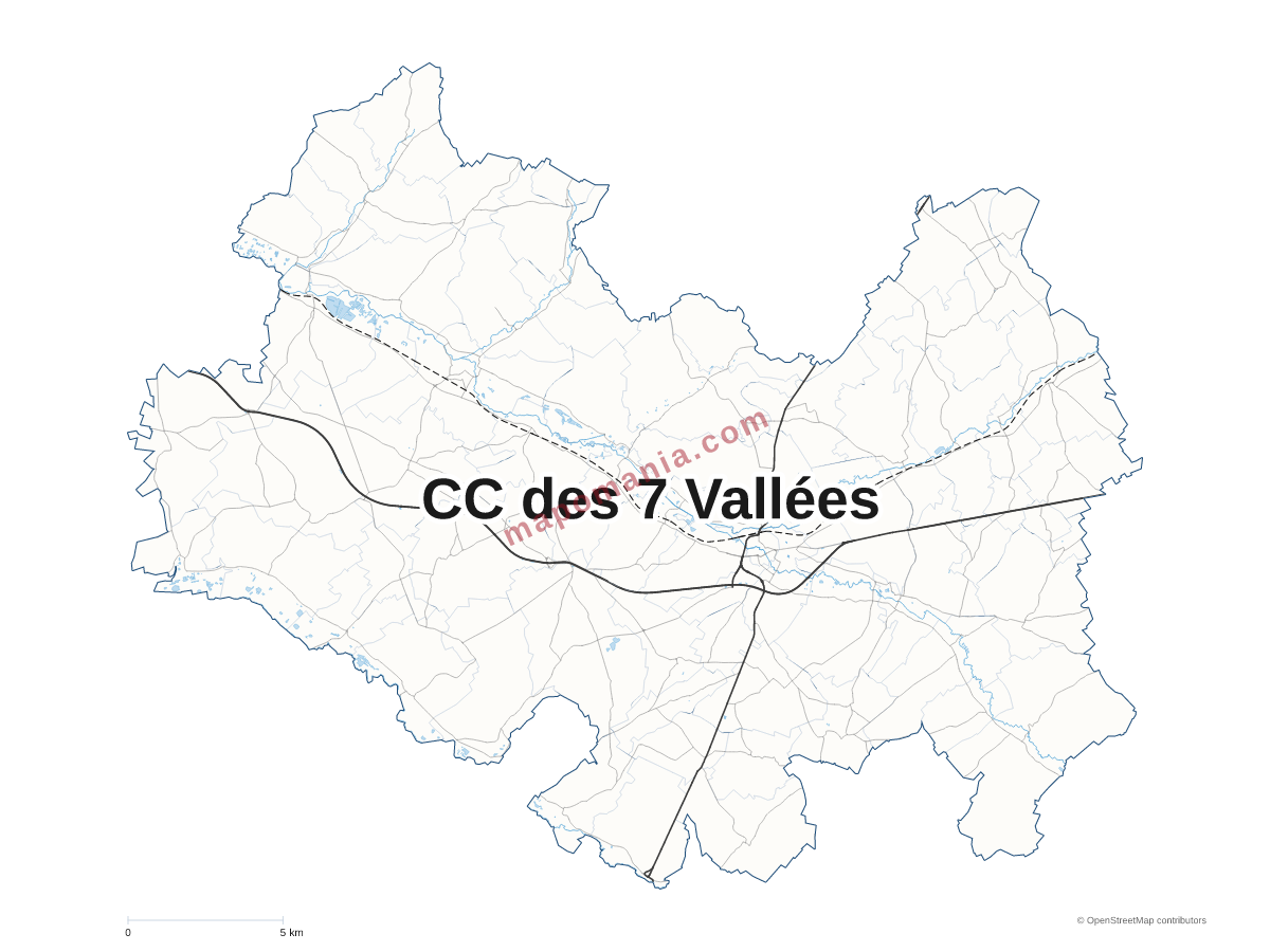 Carte de CC des 7 Vallées à personnaliser