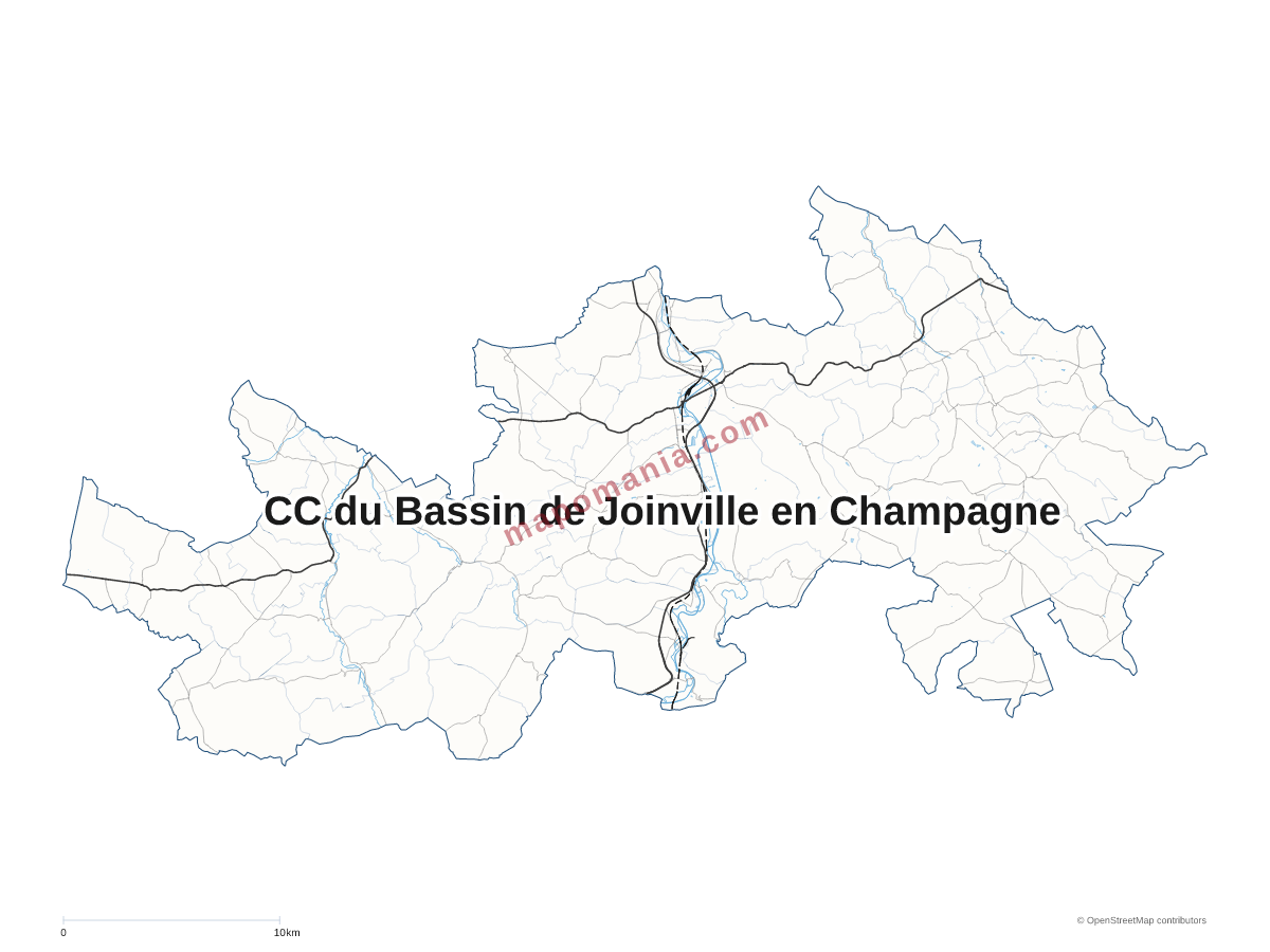 Carte de CC du Bassin de Joinville en Champagne à personnaliser