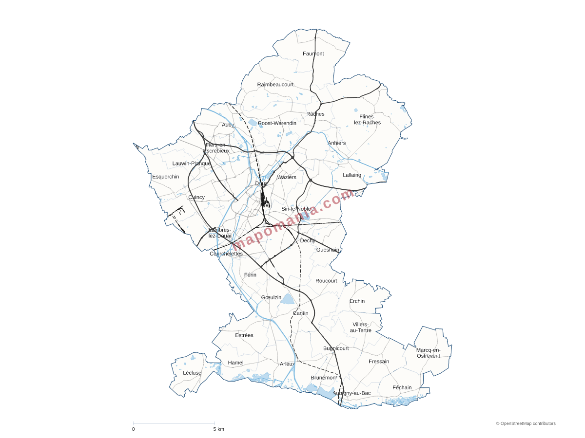 Carte de CA Douaisis Agglo à personnaliser