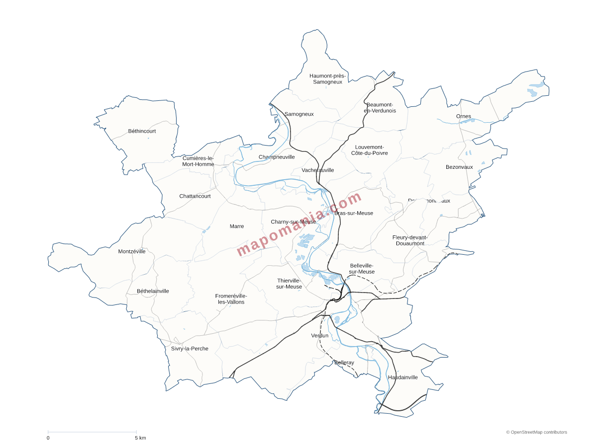 Carte de CA du Grand Verdun à personnaliser