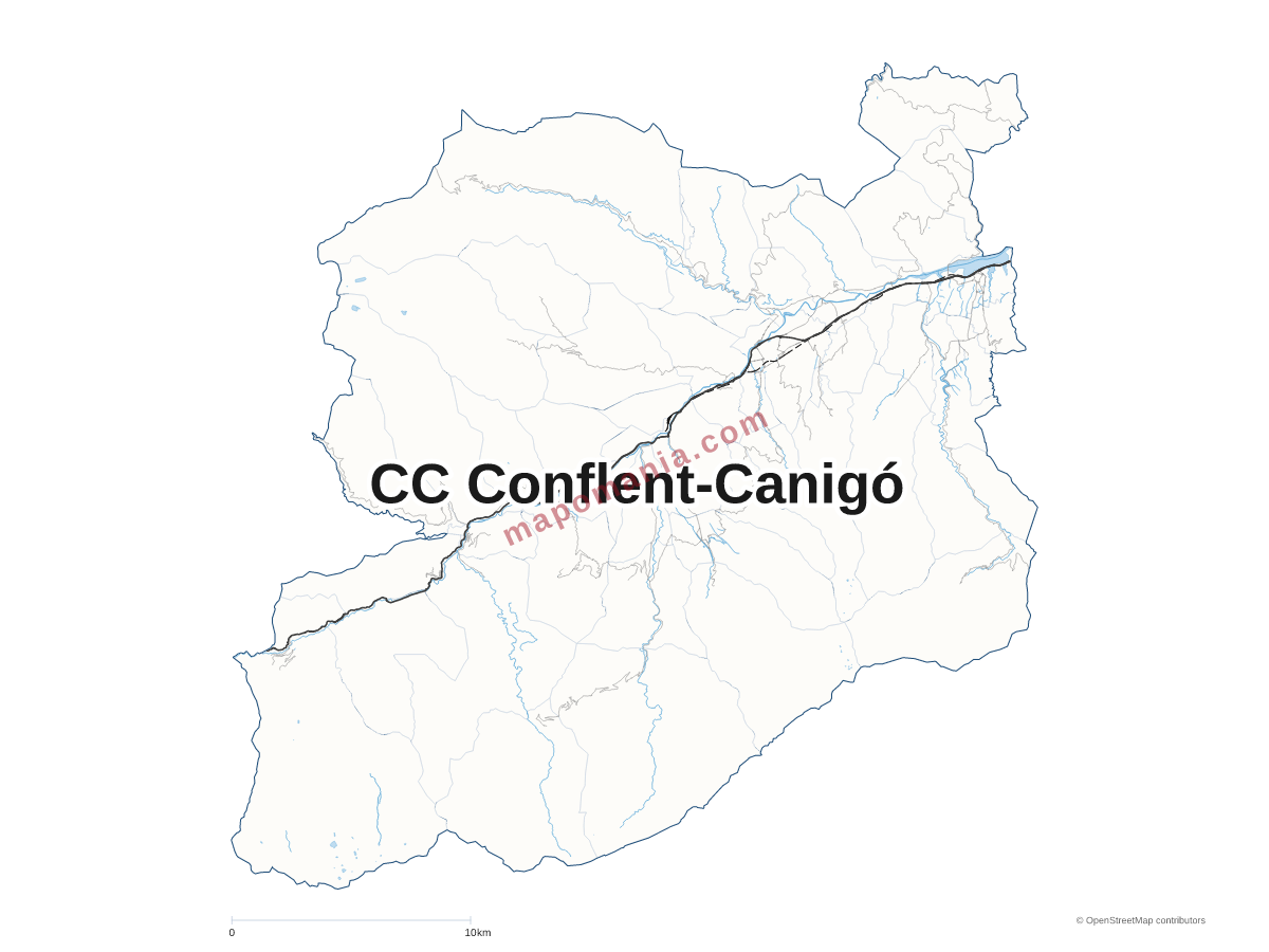 Carte de CC Conflent-Canigó à personnaliser