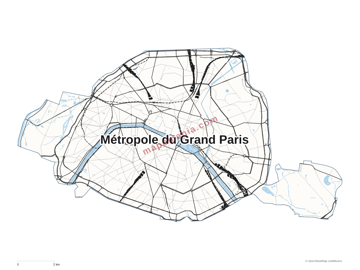 Carte de Métropole du Grand Paris à personnaliser