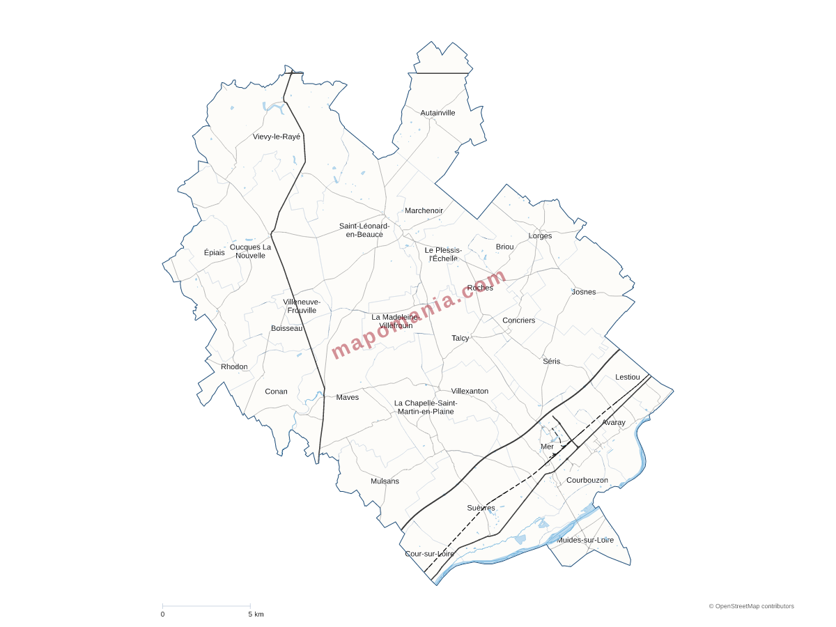 Carte de CC Beauce Val de Loire à personnaliser