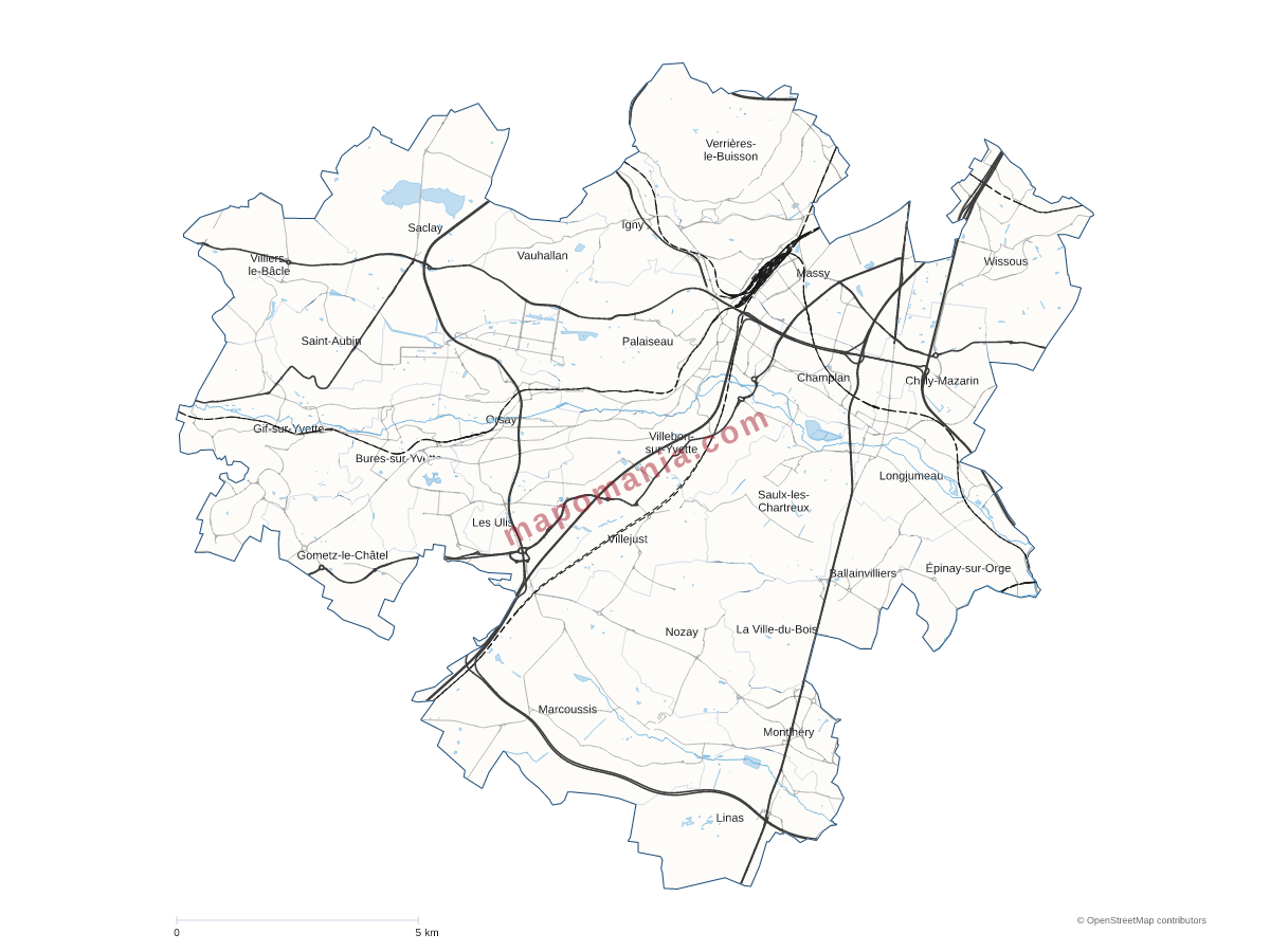 Carte de CA Communauté Paris-Saclay à personnaliser