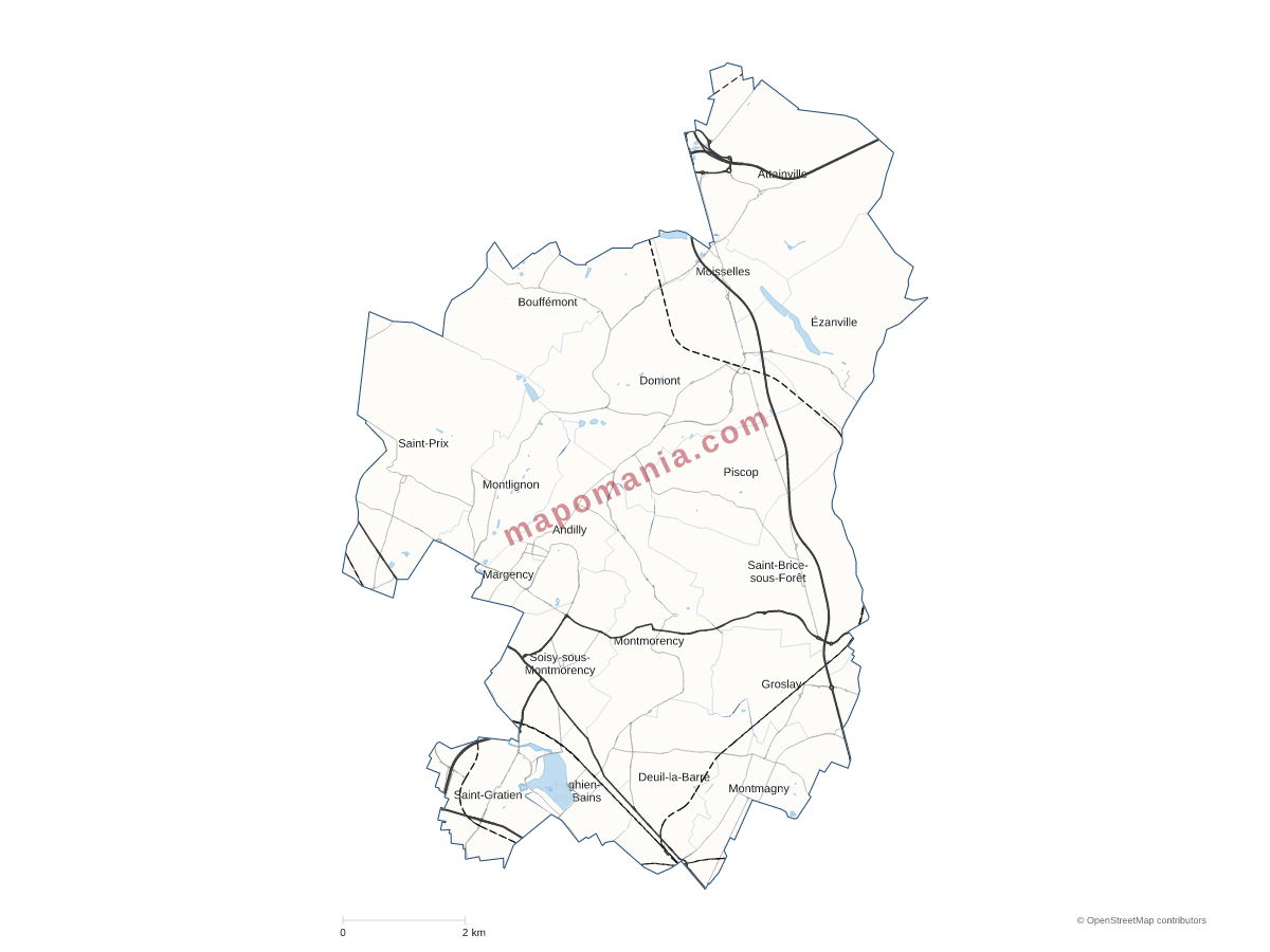Carte de CA Plaine Vallée à personnaliser