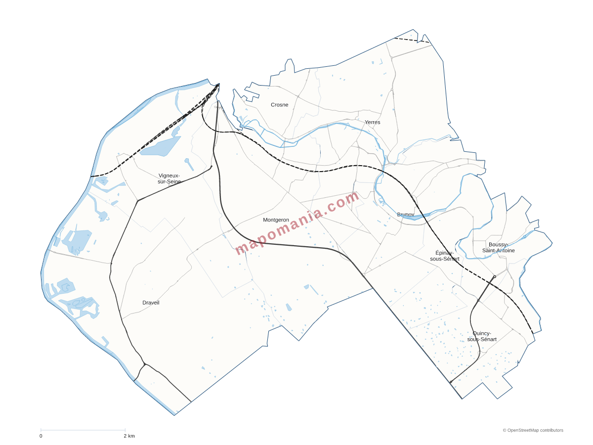 Carte de CA Val d'Yerres Val de Seine à personnaliser