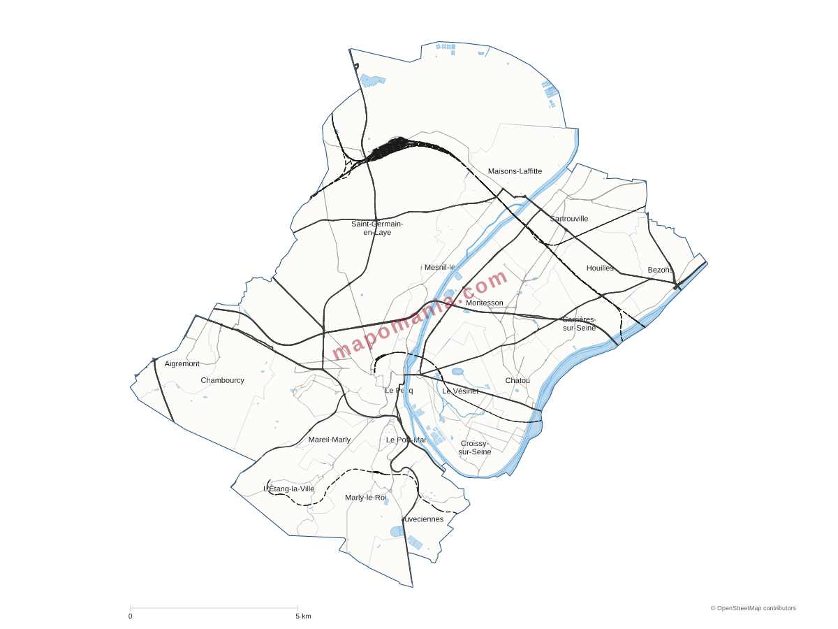 Carte de CA Saint Germain Boucles de Seine à personnaliser