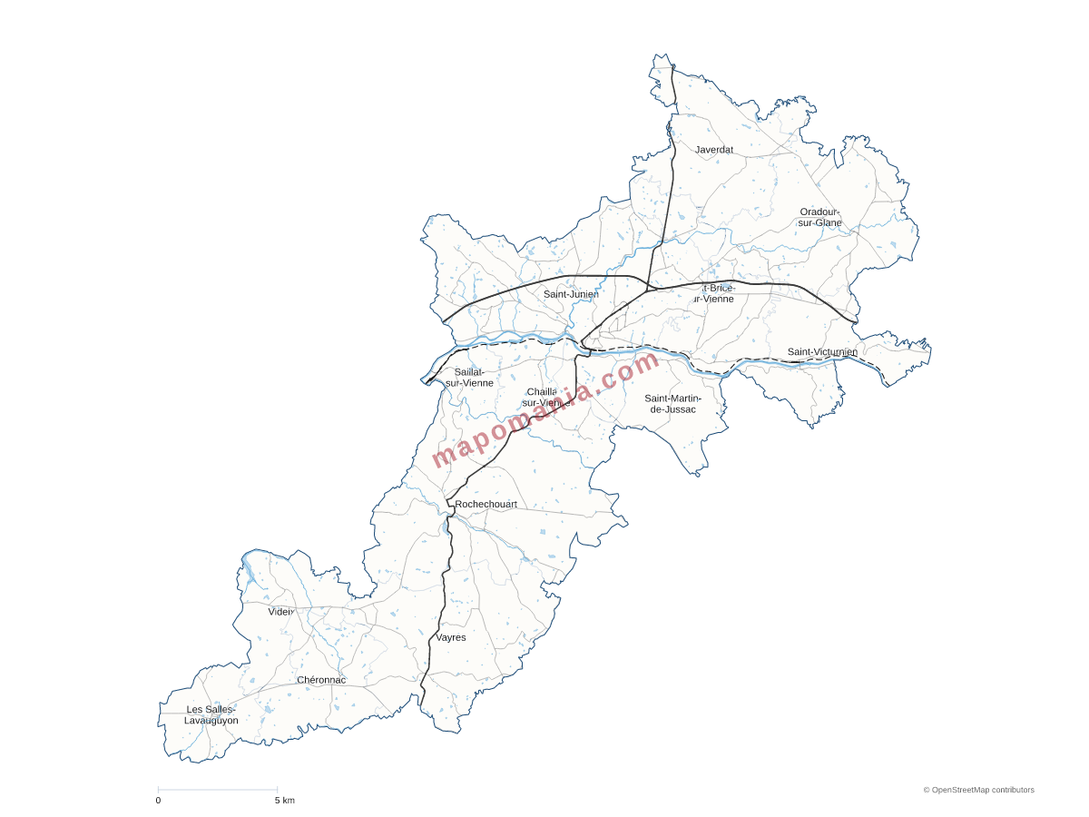 Carte de CC Porte Océane du Limousin à personnaliser