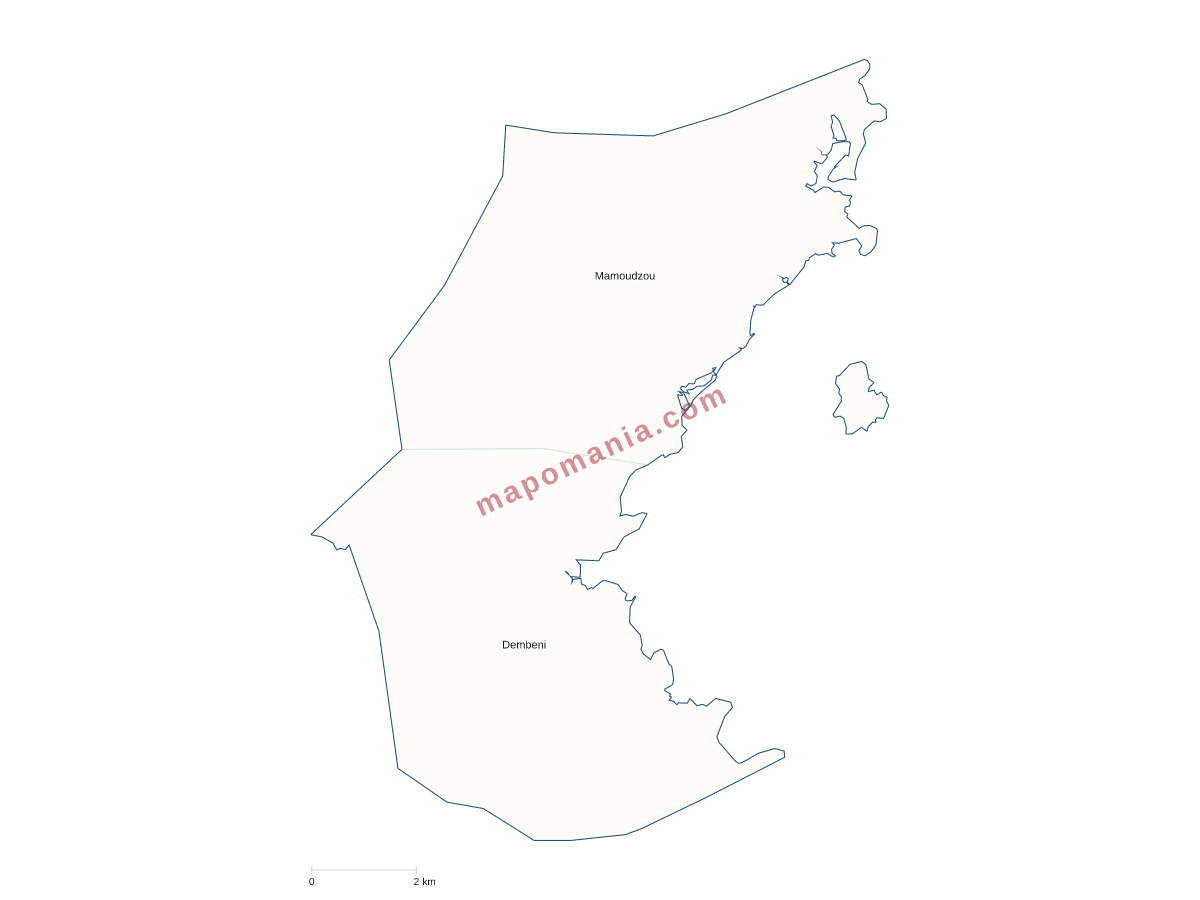 Carte de CA de Dembeni / Mamoudzou à personnaliser