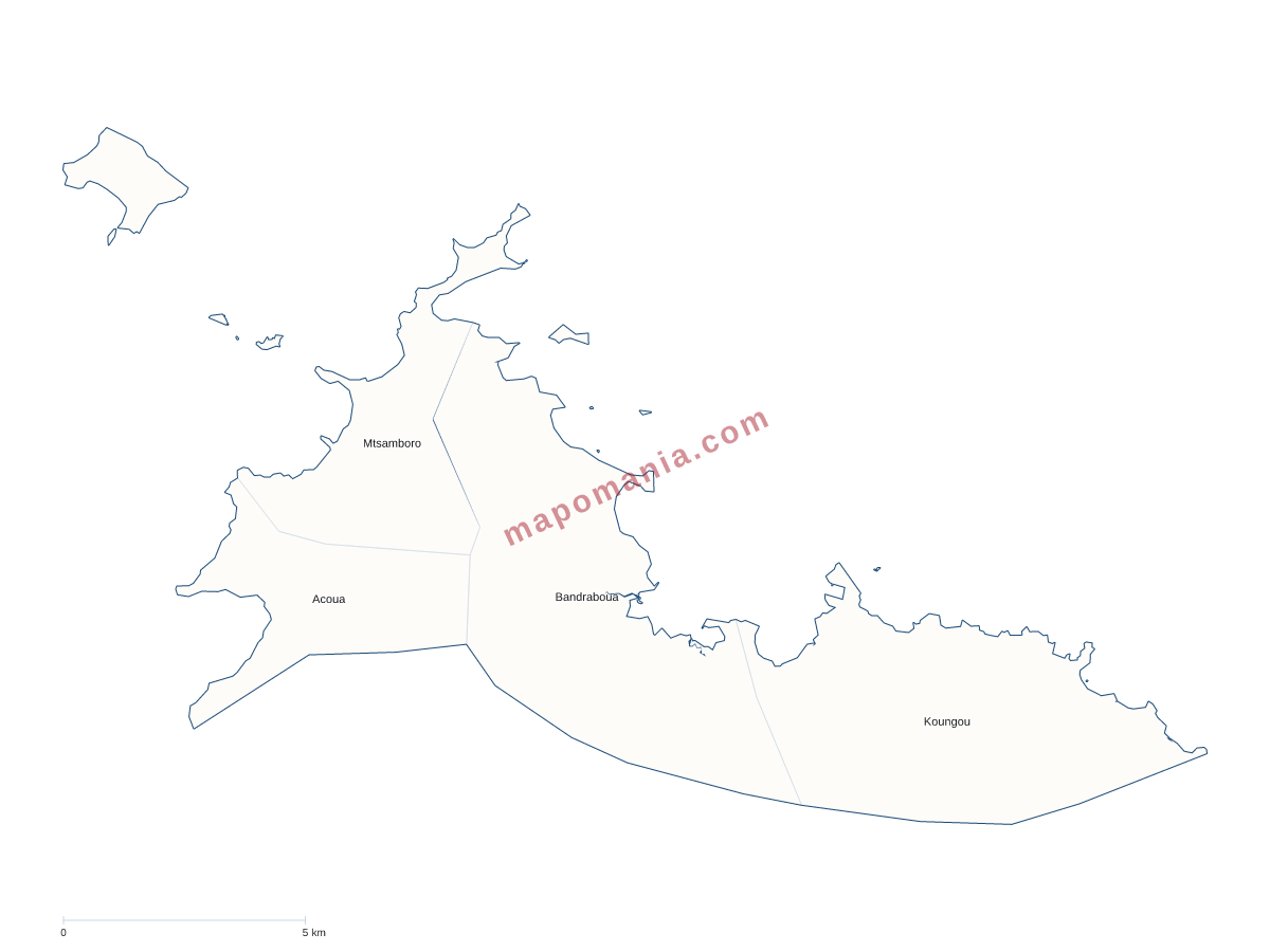 Carte de CA du Grand Nord de Mayotte à personnaliser