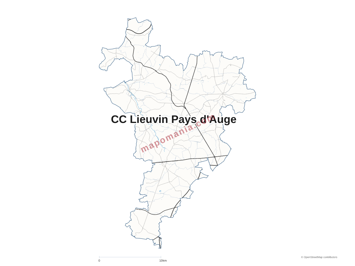 Carte de CC Lieuvin Pays d'Auge à personnaliser